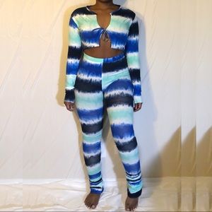 Blue Striped 🤍💎💙 Two Piece Set